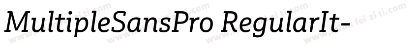 MultipleSansPro RegularIt字体转换